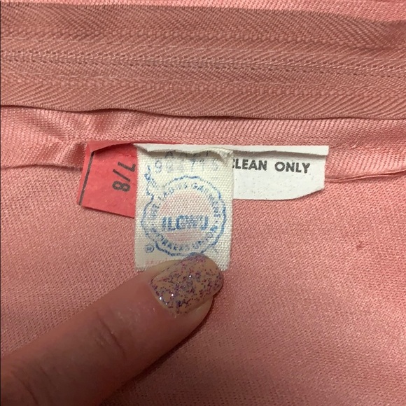 VINTAGE ILGWU 1970’s Dusty Rose Blouson Gown - Picture 7 of 11